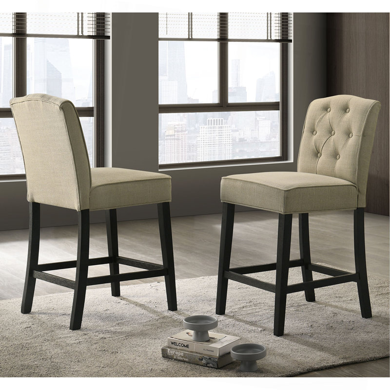 Ensemble de 2 chaises rembourrées en tissu