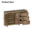 Armoire de rangement cannelée avec buffet, armoire d'appoint multifonctionnelle pour le salon