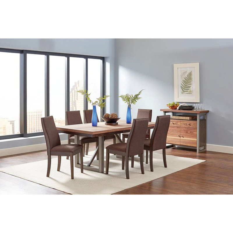 Fabric Upholstered Dining Chairs In Rich Chocolate - Of 2 For Space Dark Tone