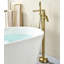 Robinet de baignoire autoportant à fixation au sol avec douche à main-128509643