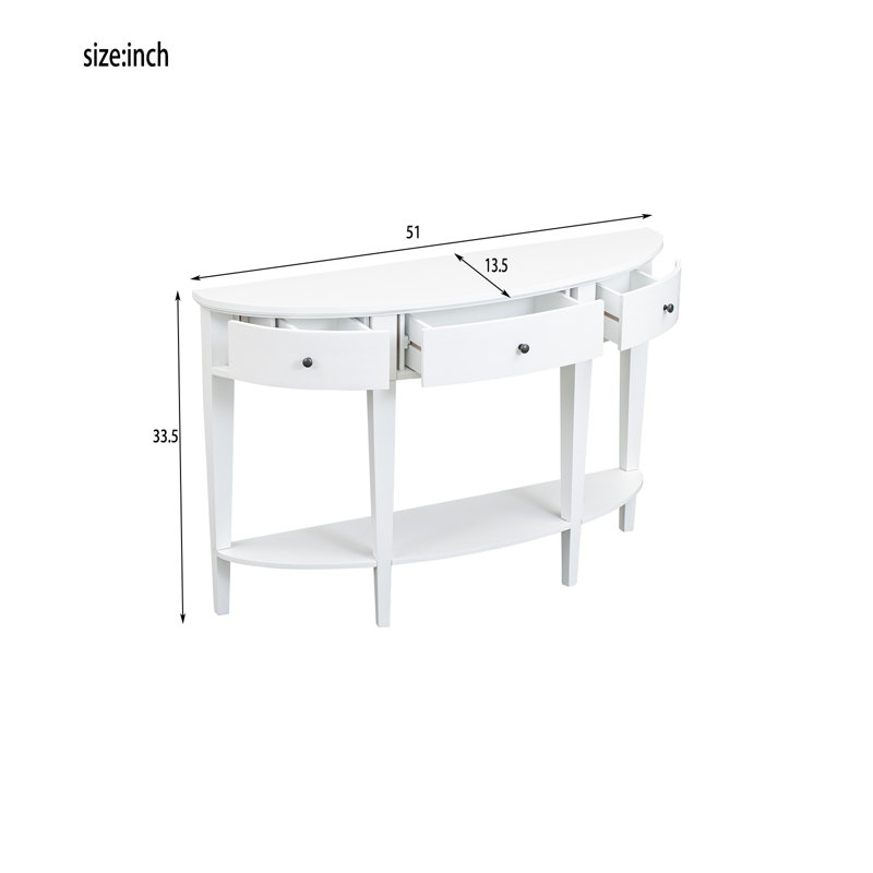 Trene 51'' Console Table, Navy Blue
