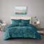 Ensembles de literie de luxe bleu sarcelle, édredon en velours très grand, style maison moderne