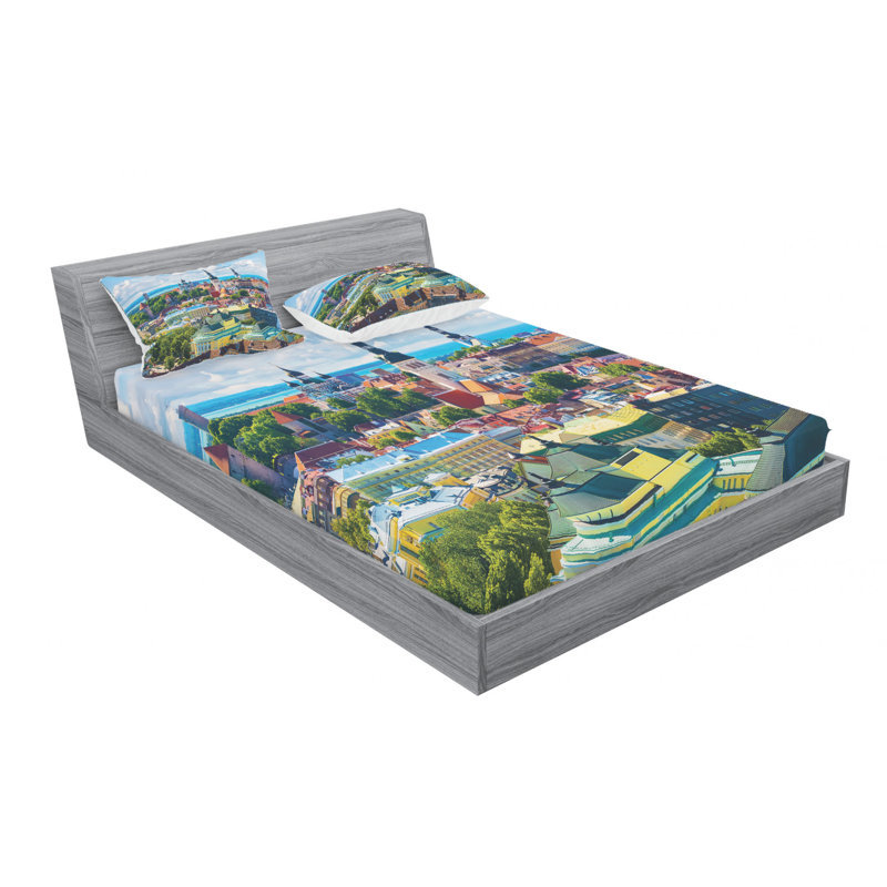 Microfiber Sheet Set, Queen Sheet Set with Fitted Sheet