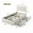 Twin Size Boucle Bed Frame Upholstered Platform with 2 Storage Drawers & LED Headboard, Solid Wood Slats Support for Kids, Beige-110157237-110157239