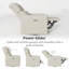 Fauteuil inclinable pivotant électrique pour salon – Similicuir PU, repose-pieds réglable, soutien lombaire, port de chargement USB, canapé une place confortable
