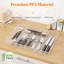 Rangement pour ustensiles de cuisine pour tiroir de cuisine, plateau à ustensiles extensible pour cuillères, couteaux, porte-couverts réglable, grand-1131183215