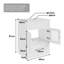Freestanding Under Sink Cabinet with Drawer, Bathroom Storage Cupboard with Glass, Basin Vanity Unit-1191827384