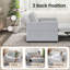 2 Seater Linen Sofa Bed-166315268