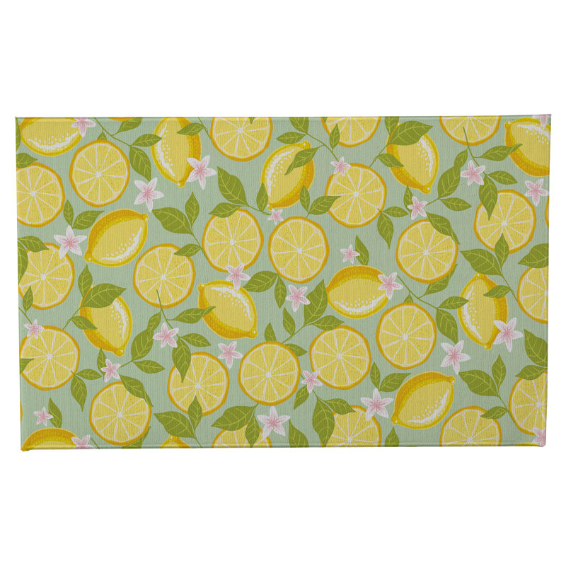 Lemons Non-Skid Bath Mat, Mint, Single - 24" L x 17" W