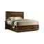 Structure de lit double, noyer, style transitionnel, bois d'hévéa massif, placage, bois d'ingénierie, conception de noyer pour chambre à coucher, attention -