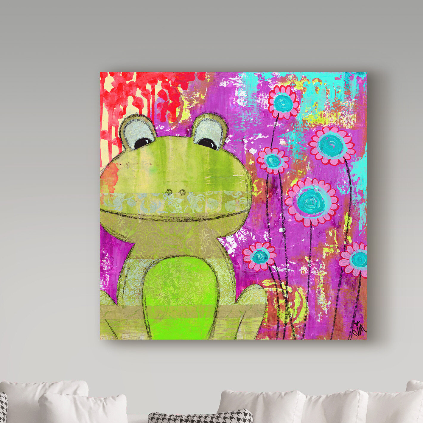 a tiny frog, an art canvas by Favlie - INPRNT