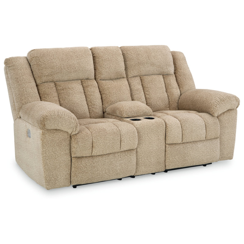 Causeuse inclinable électrique Gwendolyne, Polyester brun