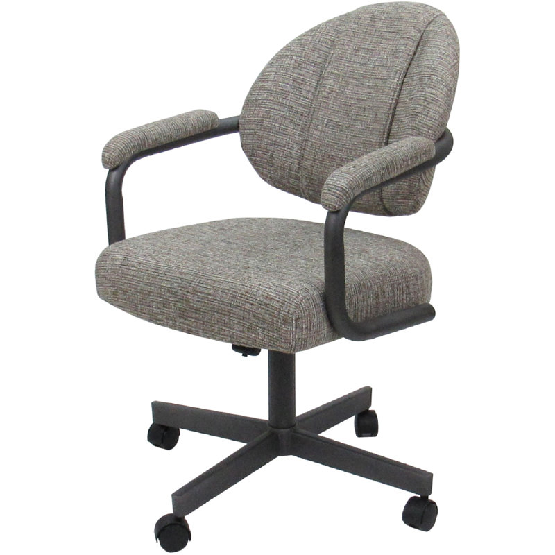 Chaise avec accoudoirs Magaw, Gris
