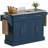 Rolling Island With Wheels For Kitchen, Portable Kitchen Island With Stainless Steel Top, Adjustable Shelves, 2 Drawers, Spice, Knife And Towel Rack-454987671