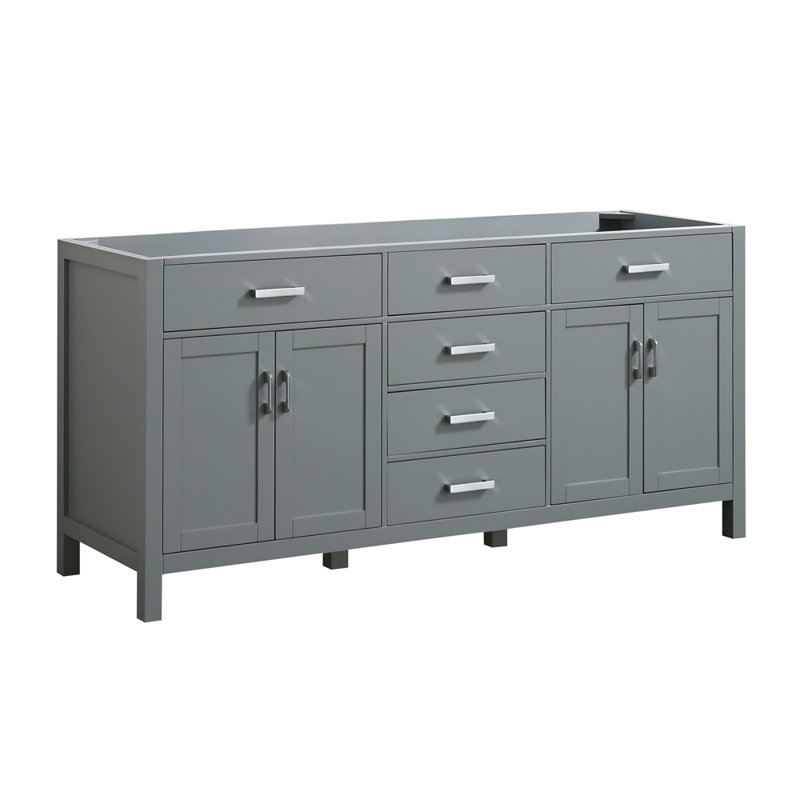 Base de meuble-lavabo double Petrel, Gris