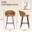 Upholstered Counter Stool With Metal Frame-2144934213