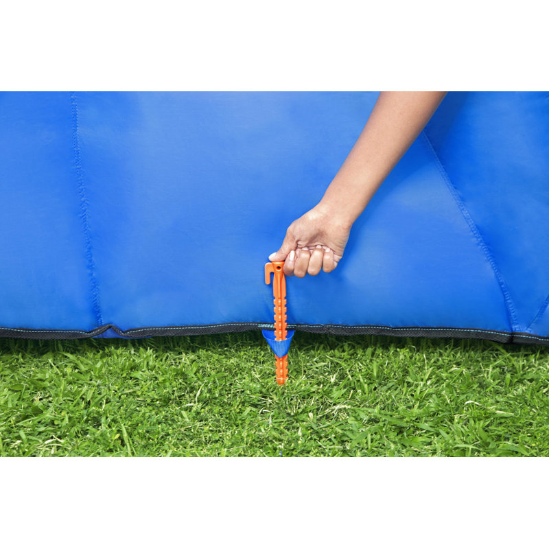Bestway H2OGO AquaRace Inflatable Outdoor Water Slide Park with Air Blower