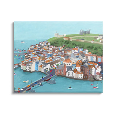 «Beautiful Seaside City Buildings» par Carla Daly - impression