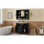 Meuble-lavabo de 36 po avec lavabo, meuble-lavabo moderne autoportant avec tiroirs à fermeture en douceur et plateau basculant, meuble-lavabo simple avec rangement et armoire-miroir assortie-198905842