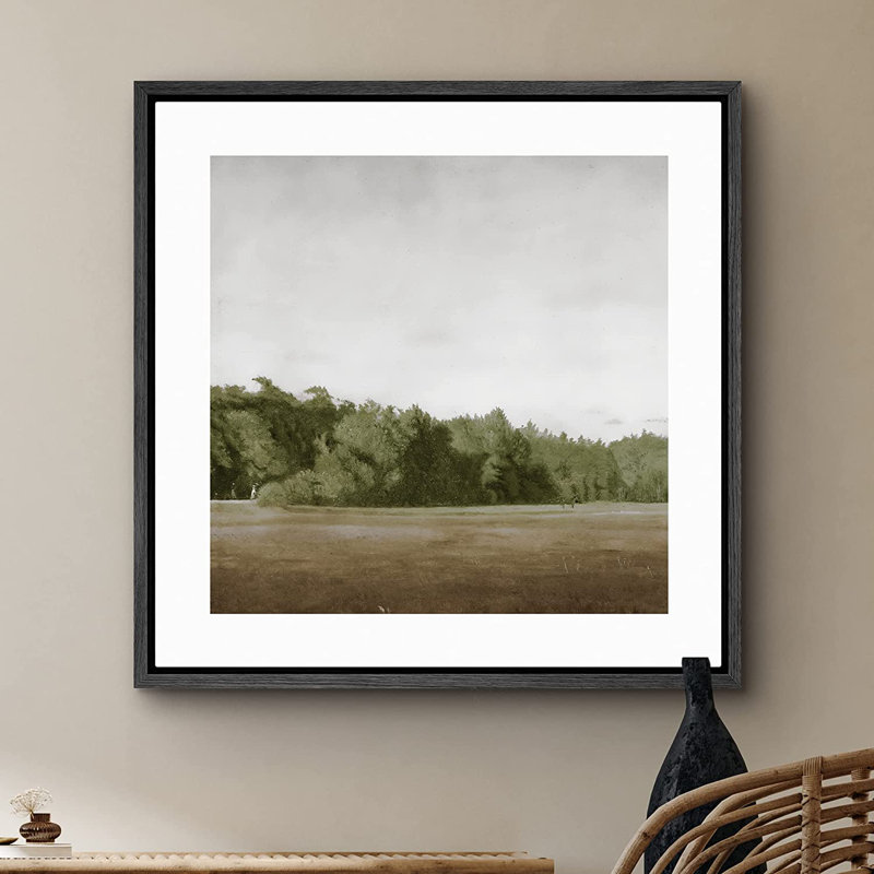 Peinture sur toile, cadre flottant, Noir, H 16 po x l 16 po x P 1,5 po