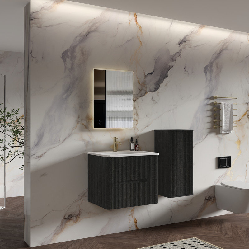 Meuble-lavabo simple avec comptoir de lavabo intégré, 24"