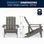 Chaise Adirondack commerciale en résine de polyester toutes saisons-768767117