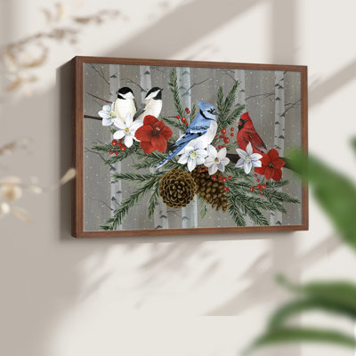 Birch Birds Collection A - Reproduction encadrée - Restickable