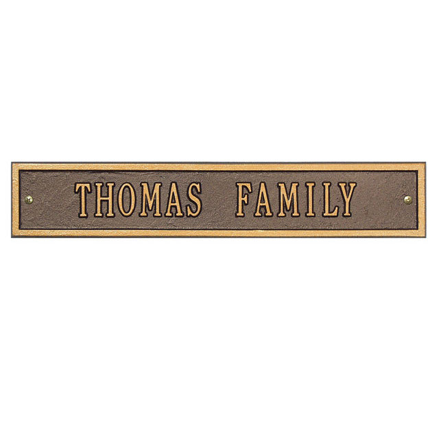 1-Line Wall Address Plaque, Antique Copper, Yes