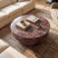 Table basse de luxe moderne avec design en faux marbre - structure en bois massif avec plateau en composite ECC - aucun assemblage requis - résistant aux rayures et aux fissures-126123519