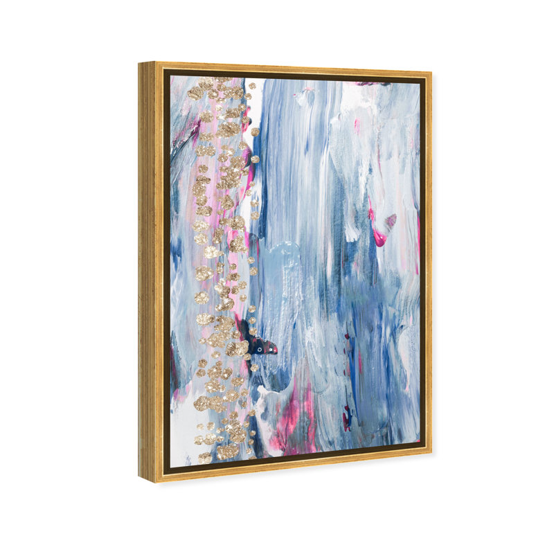 Butterfly Forest - toile flottante Arton, Encadrement doré, H 36 po x l 24 po
