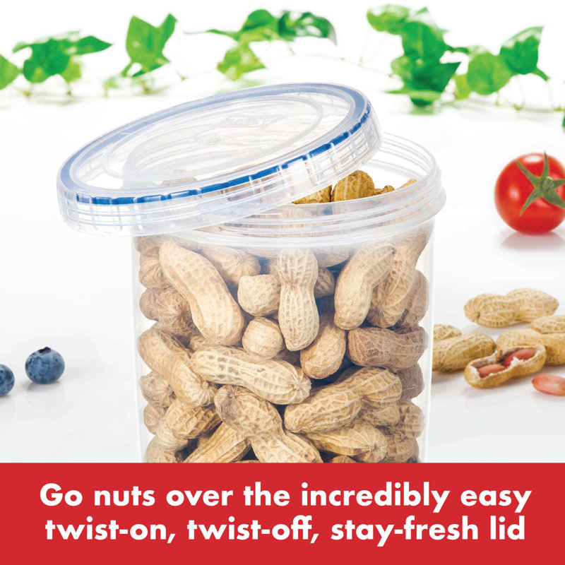 Clear BPA-Free Twist Food Storage Canister Set