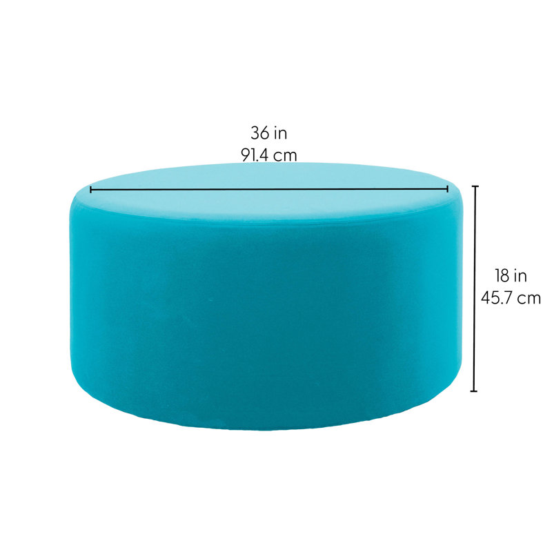 Repose-pieds d'extérieur rond 36 po avec Sunbrella®, H 18 po, Toile Aruba