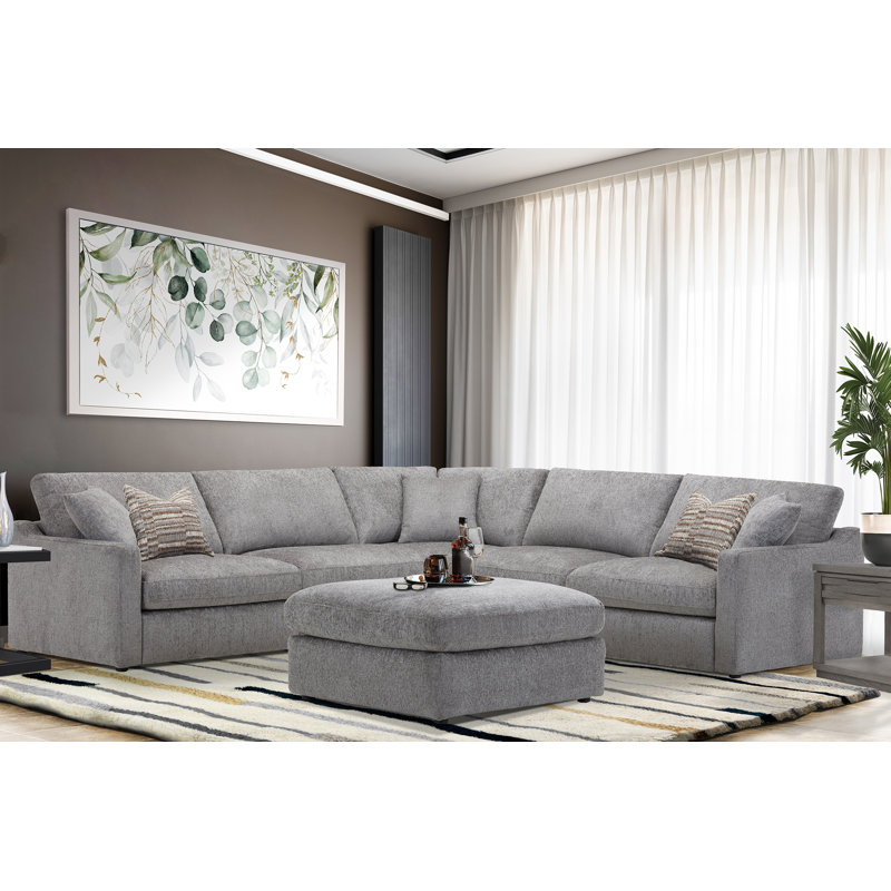 Brittanni 5 Piece Upholstered Modular Sectional
