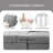 Velvet L-Shaped Sectional Left Hand Facing-413958050