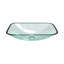 Lavabo vasque de salle de bain rectangulaire au-dessus du comptoir