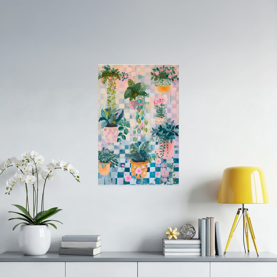 Potted Plants Wall Art, Floral Home Decor, Botanical Print, Indoor Garden Art, Aesthetic Room Decor, Available in Multiple Sizes