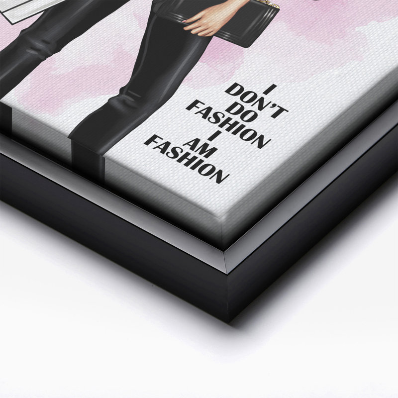 I Am Fashion No1, 16"H x 20"W, Canvas, Black Framed