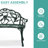 Elegant Aeruginous Cast Aluminum Patio Bench-2103844968