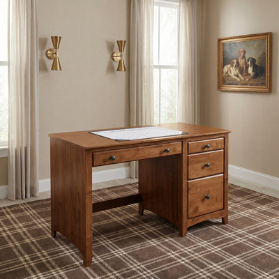 Malani 4 Drawer Solid Wood Desk