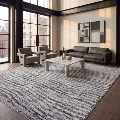 Tapis noir / argenté Riebe