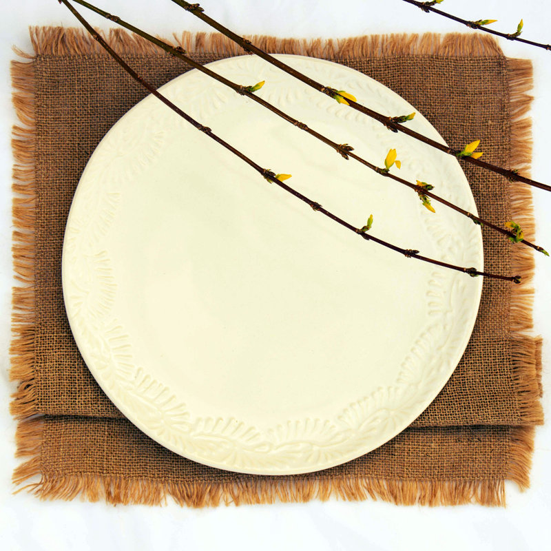 Wildon Home® Adita Ceramic Earthenware Platter, White