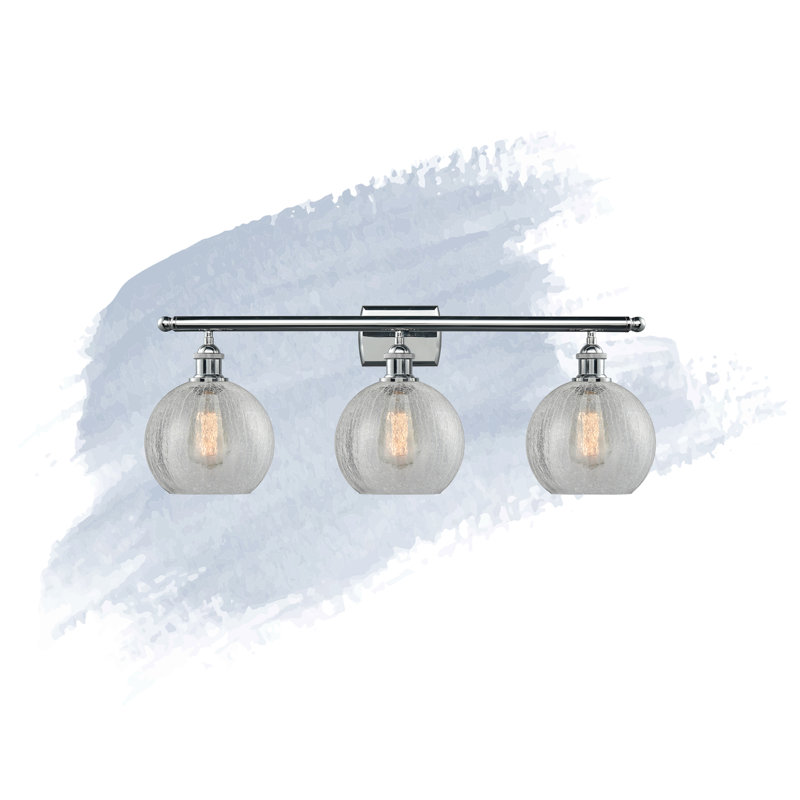Éclairage pour meuble-lavabo à intensité variable Baptista, Chrome poli