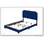 Grand lit en velours bleu Haemon