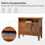 Launcelot Eliseo 28.5"W Transitional 3 Drawers End Table with Built-In Outlets USB Type C-115699395
