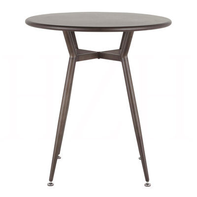 Table de salle à manger industrielle ronde en métal antique