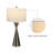 Warrnambool 28.25" H Metal Table Lamps with Crystal Accent and Linen Shades -882199694