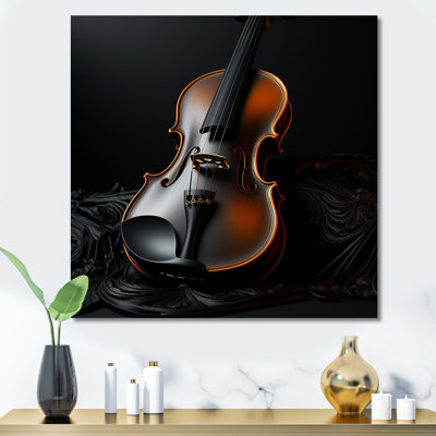 Minimaliste ébène, violon, vibrations V - fruits, art mural