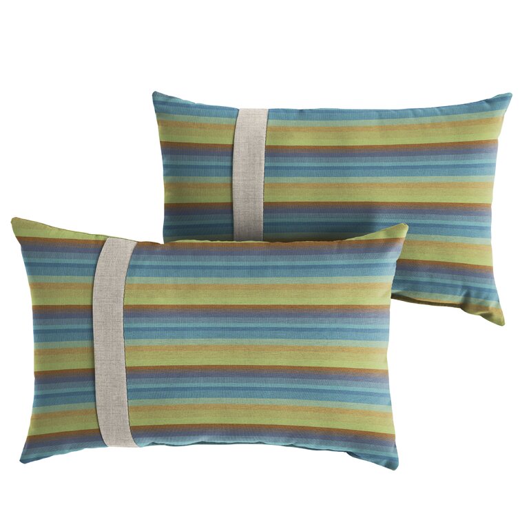 Striped Spice Indoor Outdoor Lumbar Pillow