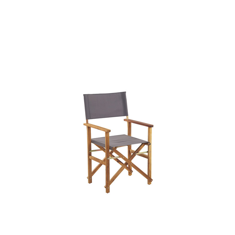 Freeburg Patio Dining Armchair with Cushion, Grey, Light Wood