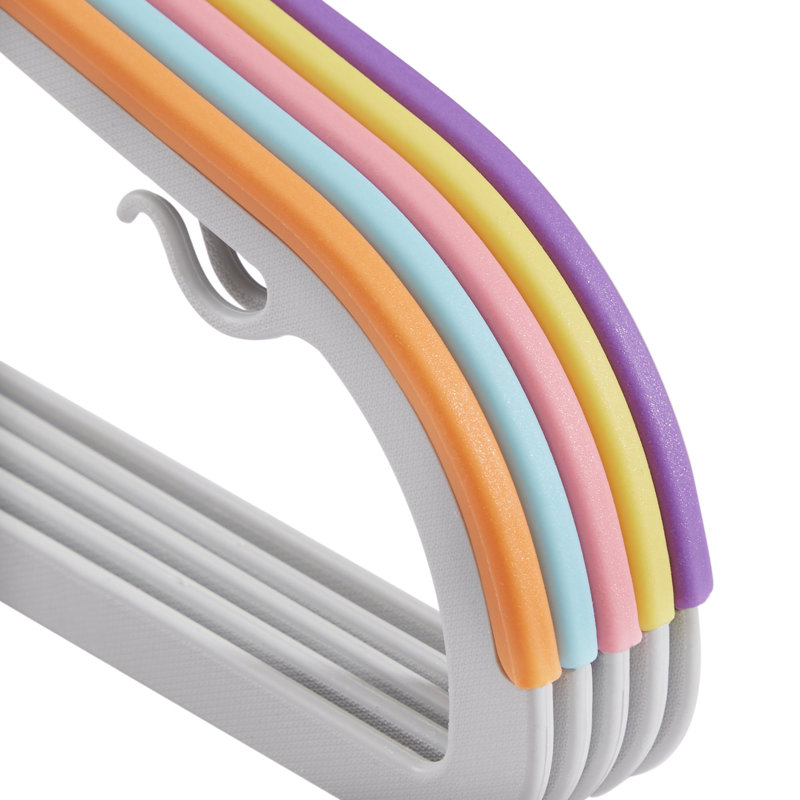 Adrienna 25/50pcs Coat Hanger 360 Swivel Hooks U-shaped opening Non Slip, Colour Mixed, 25